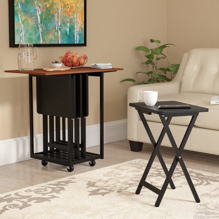 Red Barrel Studio Dziedzic Tray Table Set Reviews Wayfair